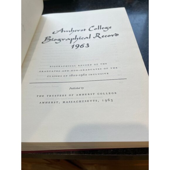 Amherst College Biographical Records 1963 Graduates & Non-Graduates 1822-1962 - Picture 4 of 6